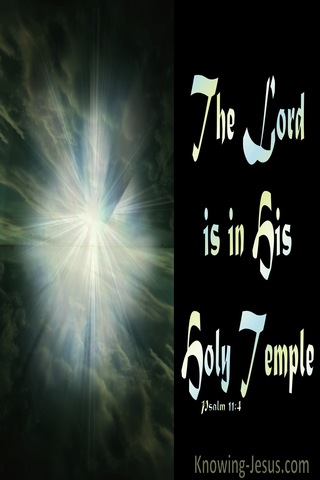 Psalm 11:4 The Lord Is In His Holy Temple (black)